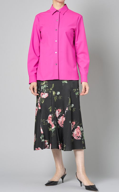 プリントアンクルレングスAラインスカート