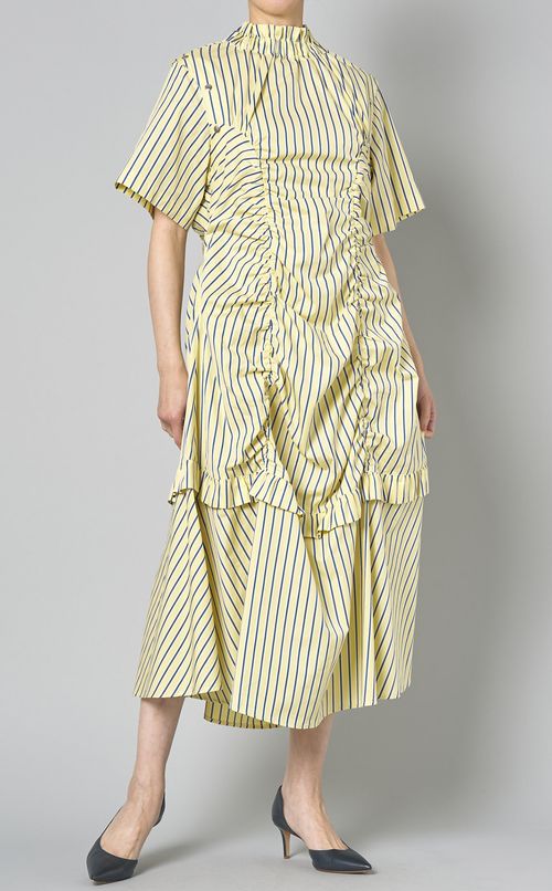 コットンストライプ2wayワンピース