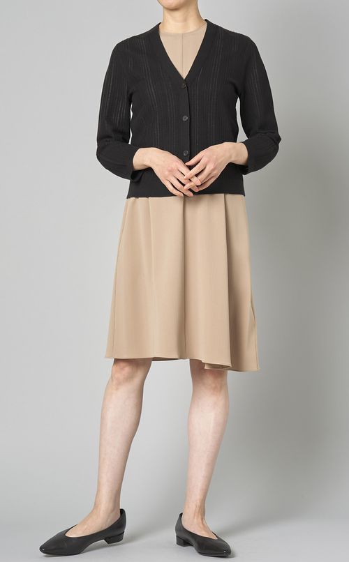 Vネックショートニットカーディガン