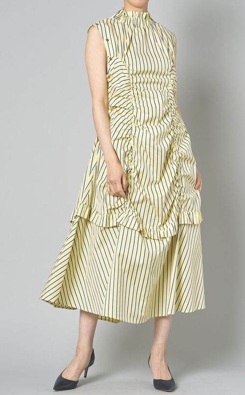 コットンストライプ2wayワンピース