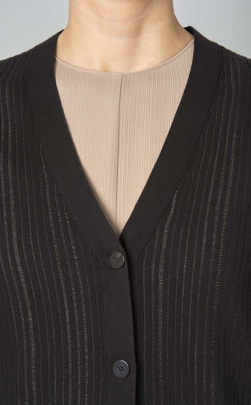 Vネックショートニットカーディガン