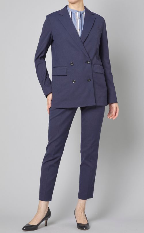 ストライプタックノースリーブブラウス