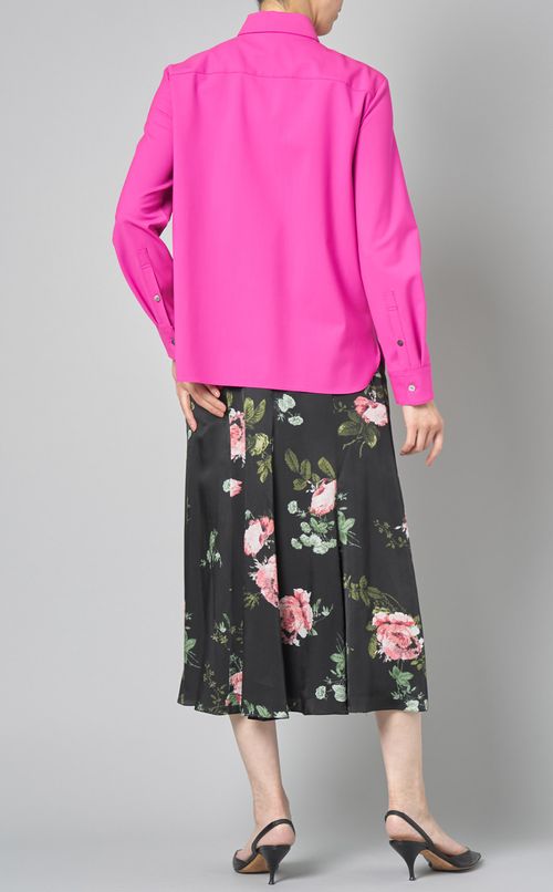 トレーサブルウールヘムラインシャツ