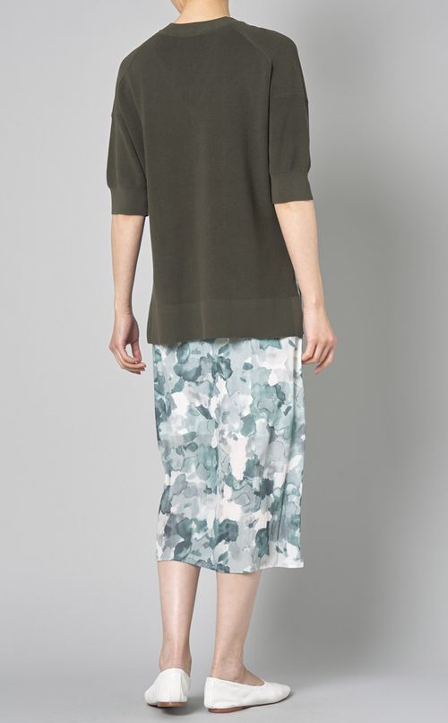 コットンVネックニットプルオーバー