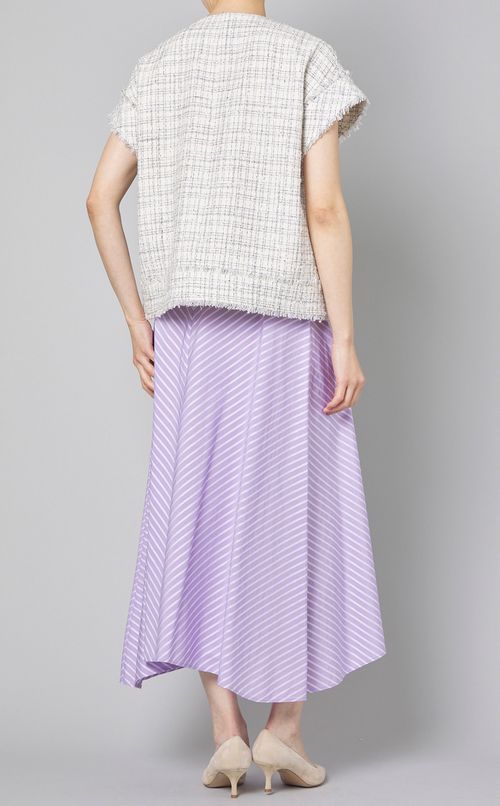 ツイードノーカラーベスト