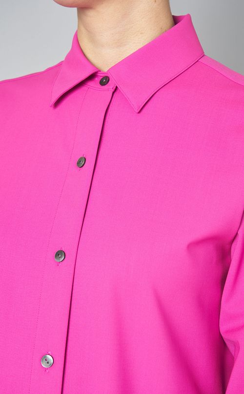 トレーサブルウールヘムラインシャツ