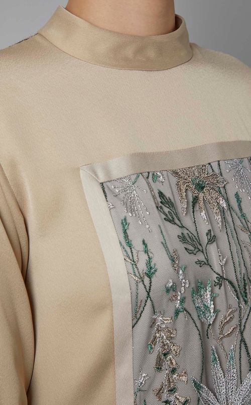 フラワーチュールスタンドネックドレス