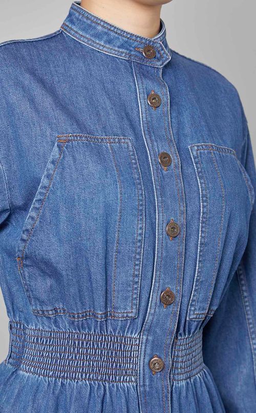 ウォッシュドデニムオールインワン