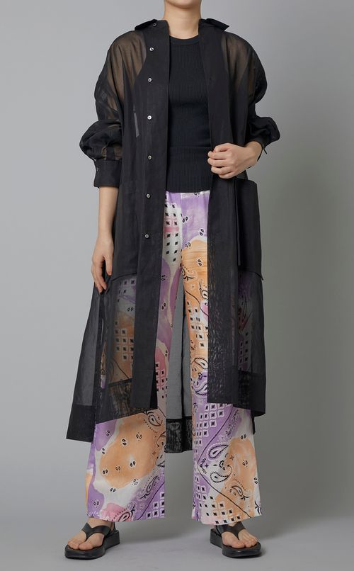 コットンオーガンジーシャツコート