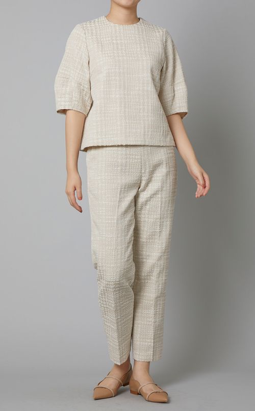 ジャカードストレートパンツ