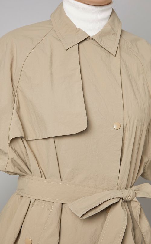 タフタAライントレンチコート