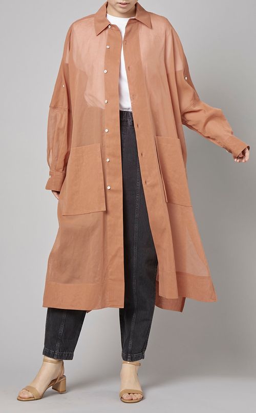 コットンオーガンジーシャツコート