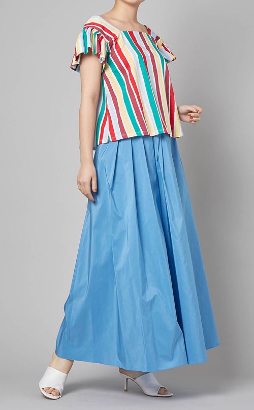 タフタソリッドロングスカート