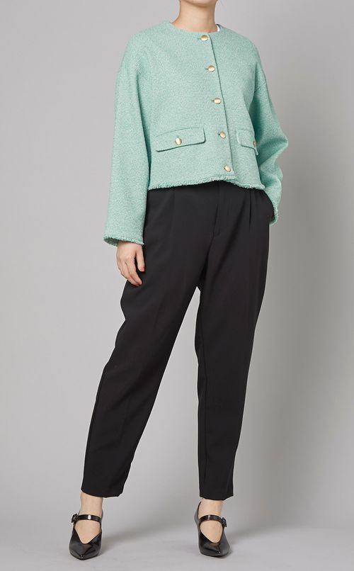 ツイードノーカラージャケット