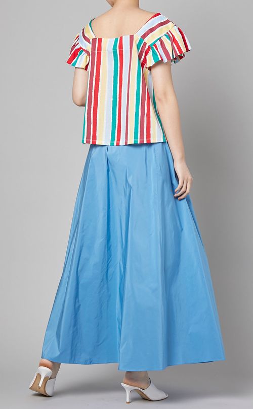 タフタソリッドロングスカート