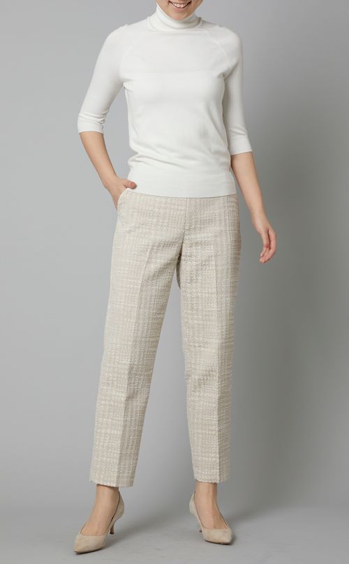 ジャカードストレートパンツ