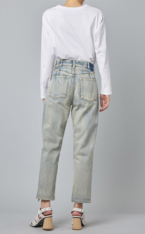 サイドジップデニムパンツ