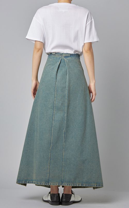 デザインデニムロングスカート