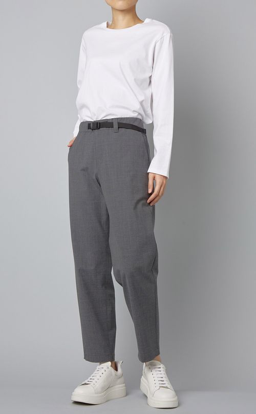 ウール混テーパードイージーパンツ