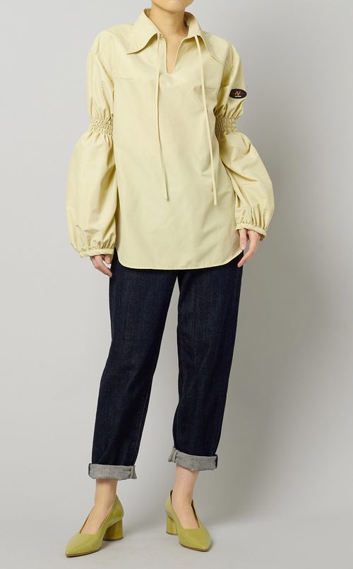 ギャザースリーブブラウス