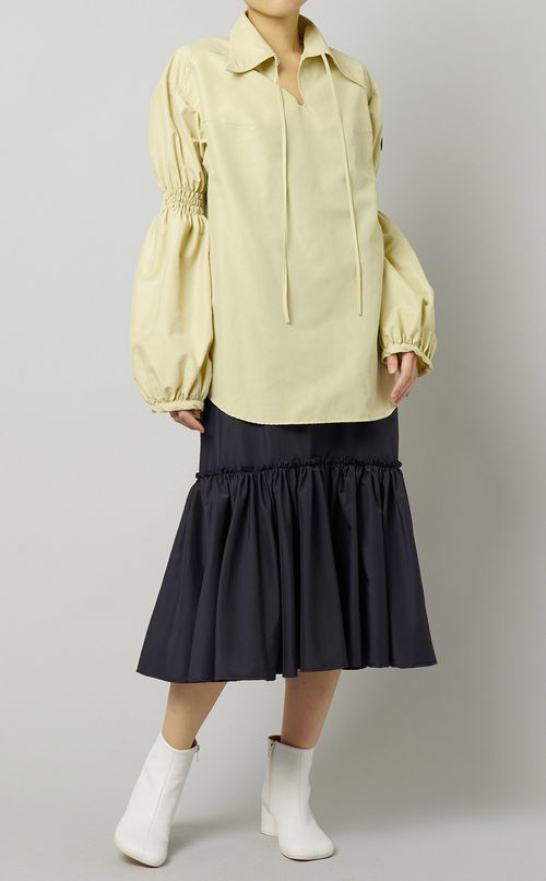 ギャザースリーブブラウス