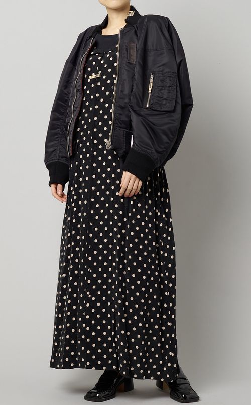 ドットシャツワンピース