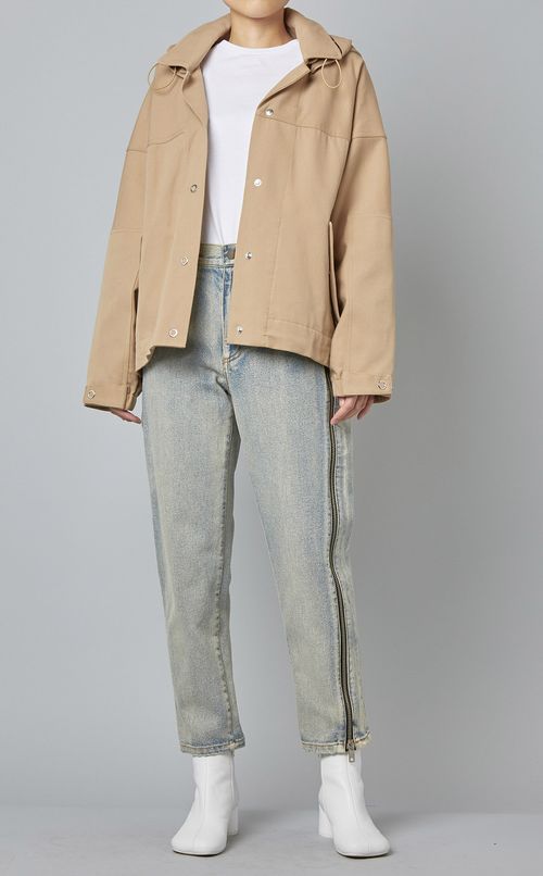 サイドジップデニムパンツ