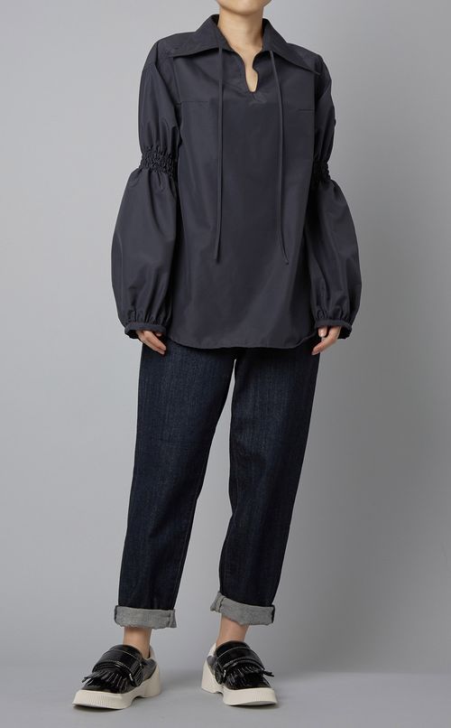 ギャザースリーブブラウス