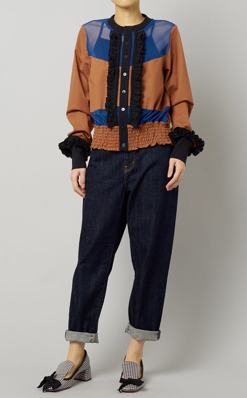 ギャザーフリルカーディガン