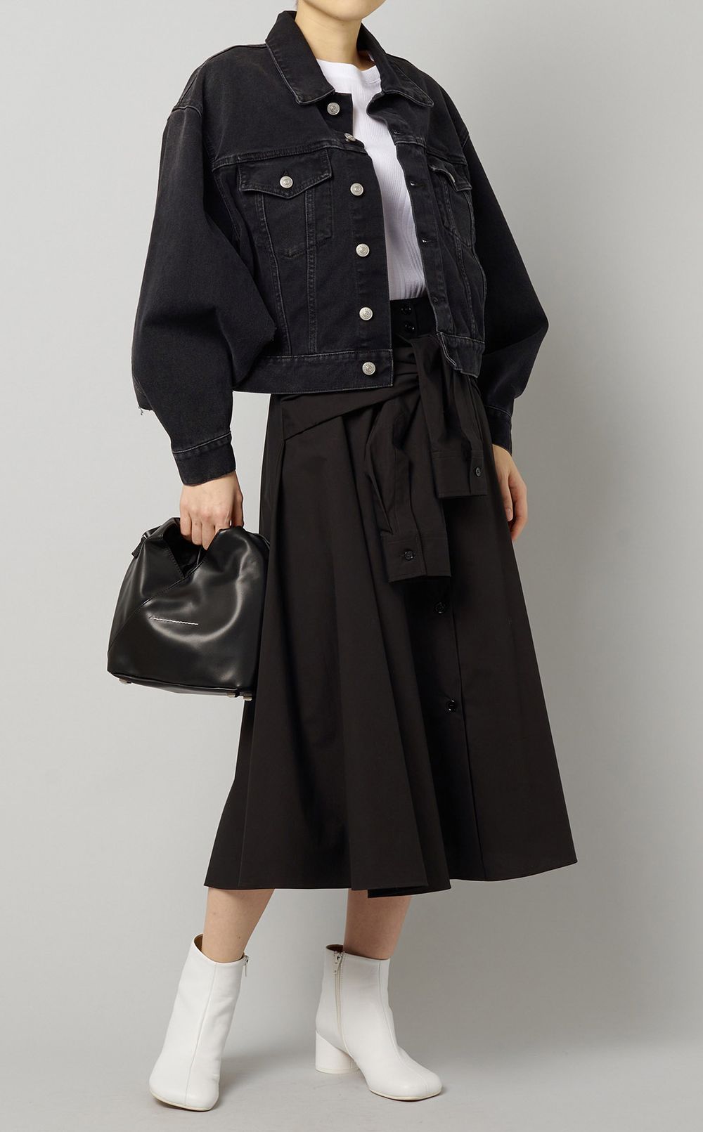 MM6 Maison Margiela リッフフロントスリットミティテニムスカト MM6 Maison Margiela|スリットスリーブデニムジャケット