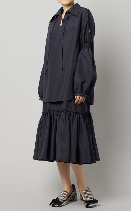 ギャザースリーブブラウス