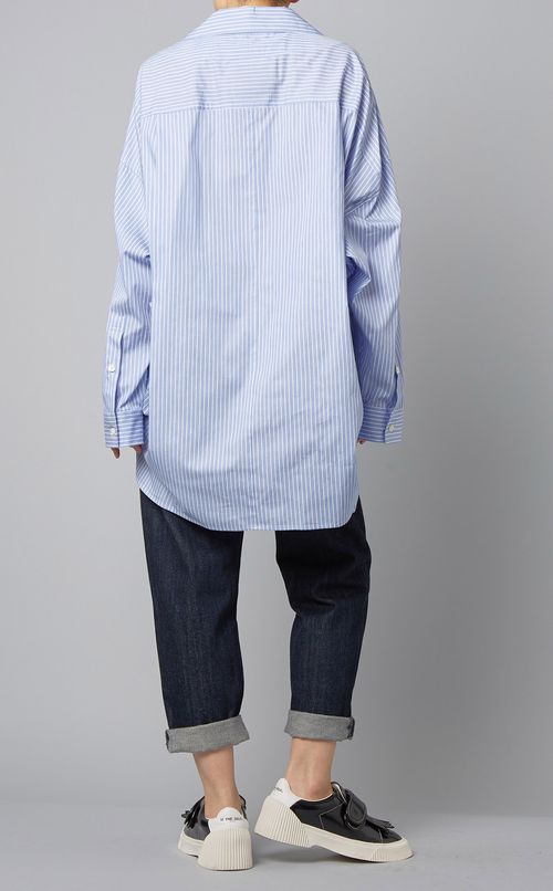 レイヤードストライプシャツ