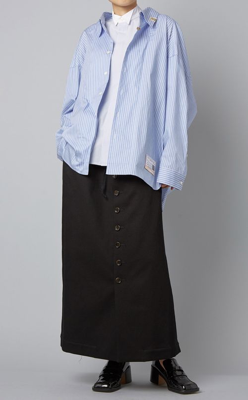 レイヤードストライプシャツ