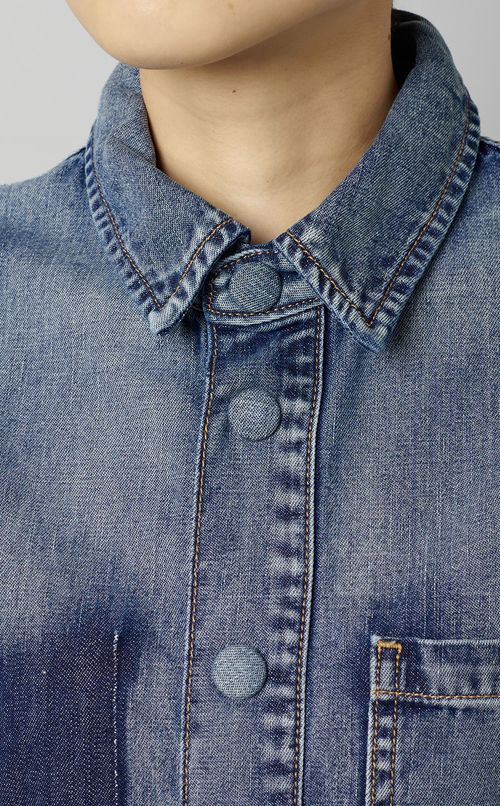 デニムワンピースロンパース