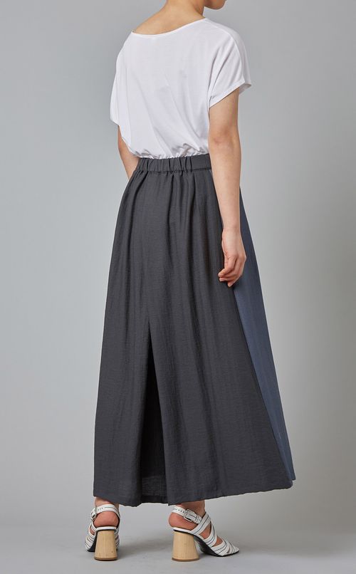 バイカラーワイドフレアパンツ