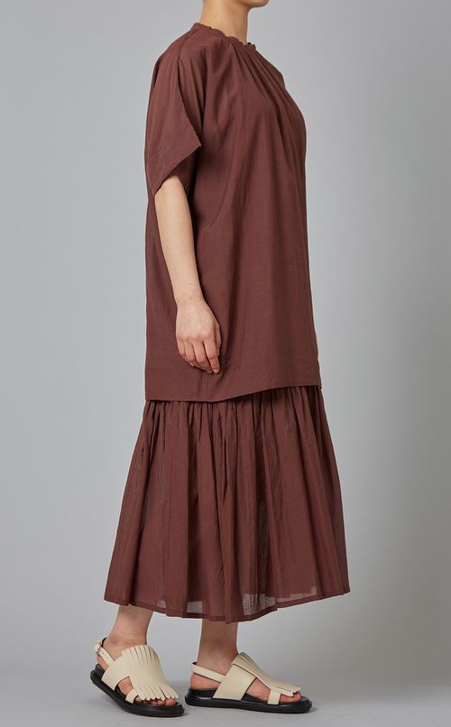 シフォンレイヤードワンピース