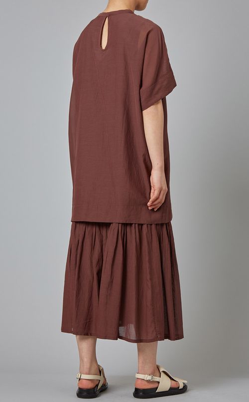 シフォンレイヤードワンピース