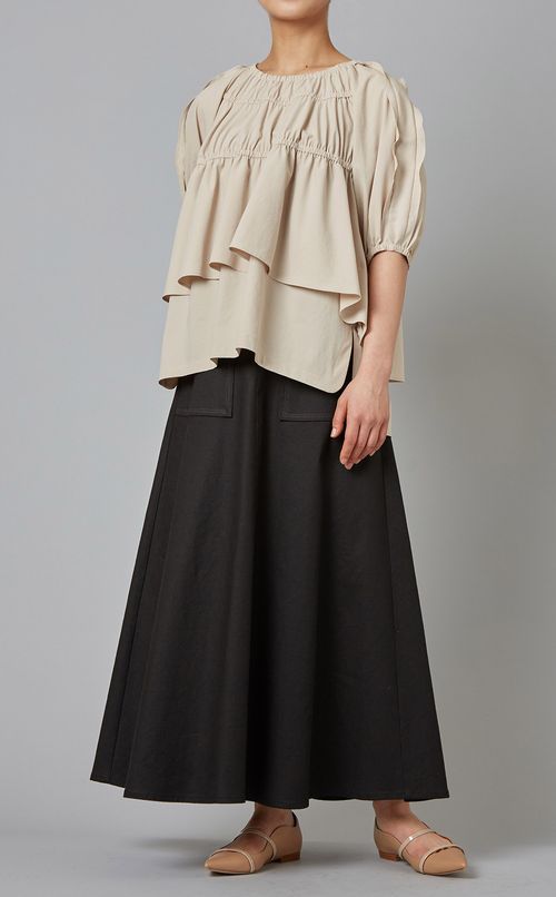 ギャザーティアードブラウス