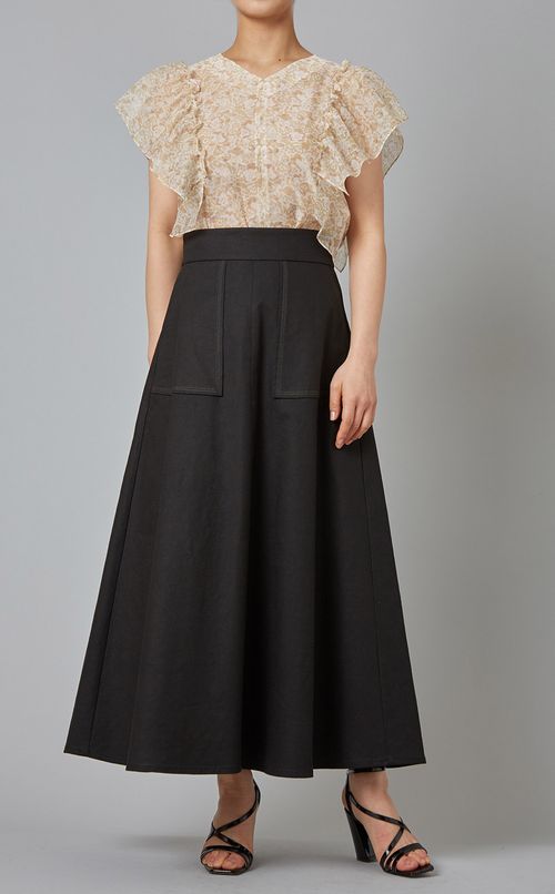 フラワープリントブラウス