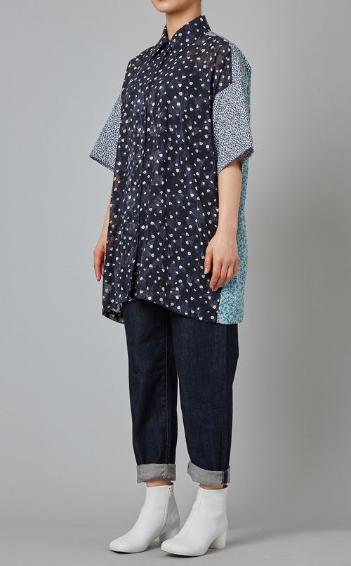 ミックスフラワープリントブラウス