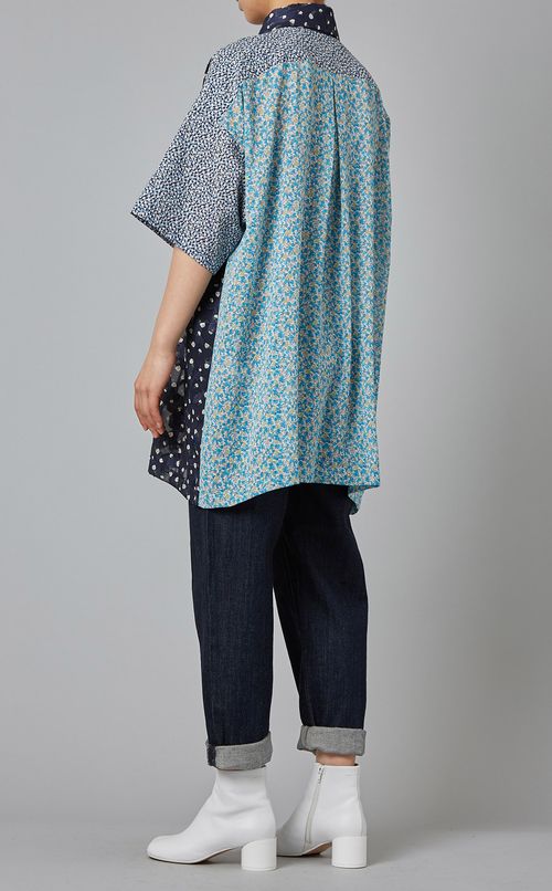 ミックスフラワープリントブラウス