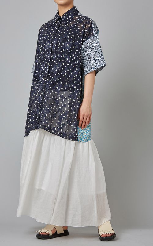 ミックスフラワープリントブラウス