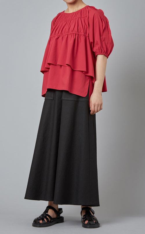 ギャザーティアードブラウス