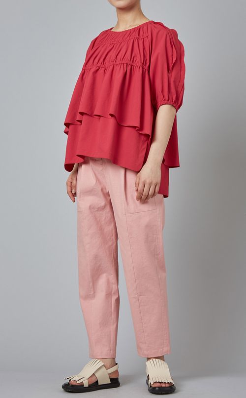 ギャザーティアードブラウス