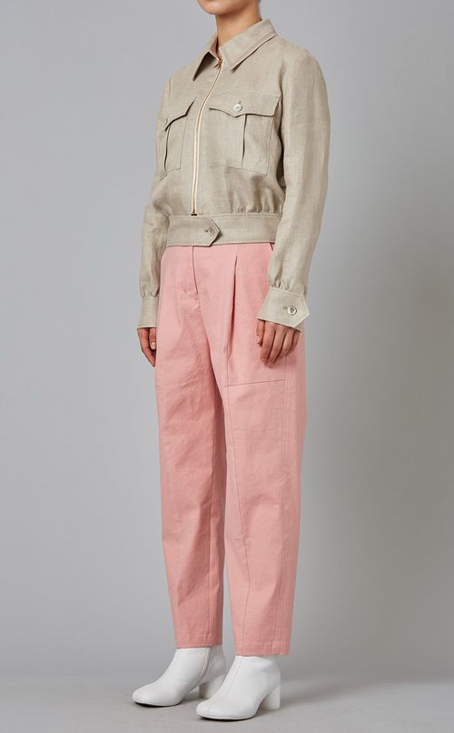 リネンクロップドパンツ