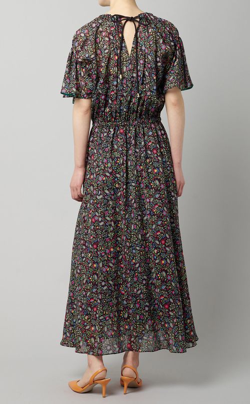 フラワープリントロングワンピース