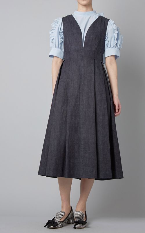 スカラップフリルバックリボンブラウス