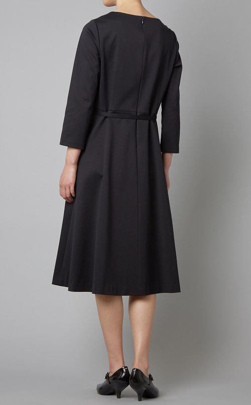 ベルト付ミディワンピース