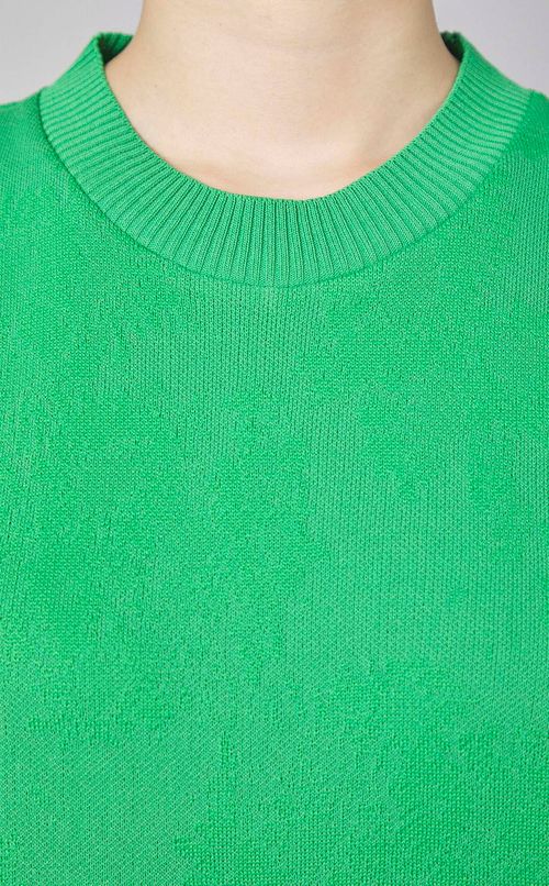 フラワージャガードニットワンピース