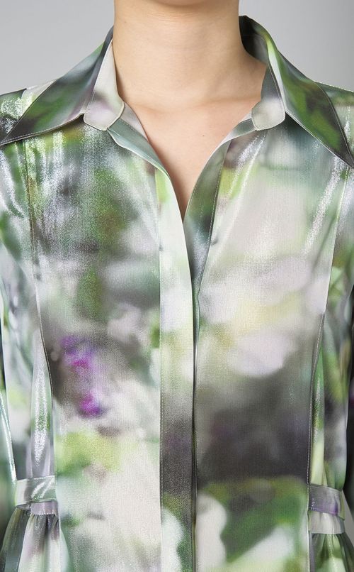 グラフィックプリントシャツドレス